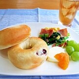 ワンプレート朝食～小松菜とベーコンのスクランブル～